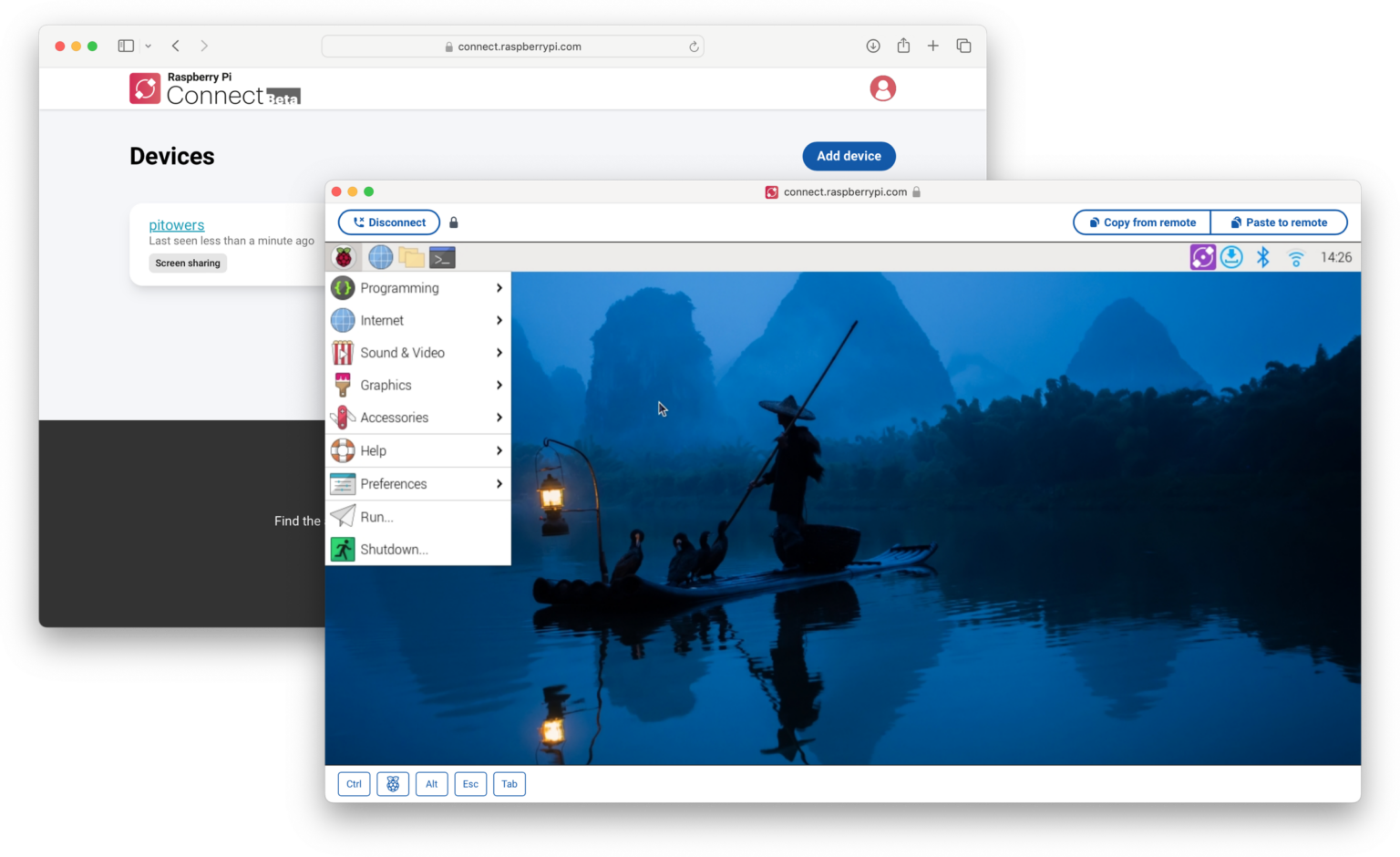 reaspberry pi connect